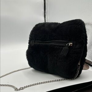 Elegant Black Faux Fur Crossbody Bag